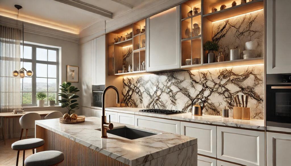 Kitchen Granite backsplash