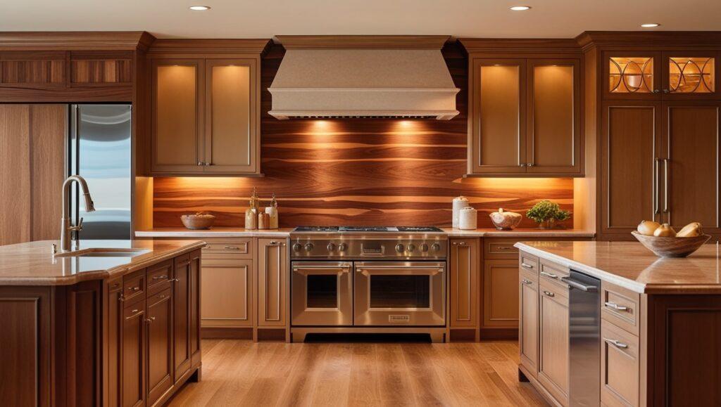 Kitchen Wood backsplash